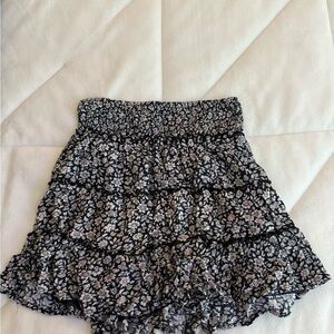 American Eagle Floral Black Skirt